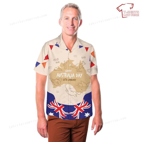 Australia Day With Australian Map Hawaiian Shirt