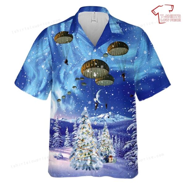 Australian Army 3rd Battalion, Royal Australian Regiment Parachute Drop Christmas Hawaiian Shirt Australian Army 3rd Battalion, Royal Australian Regiment Parachute Drop Christmas Hawaiian Shirt