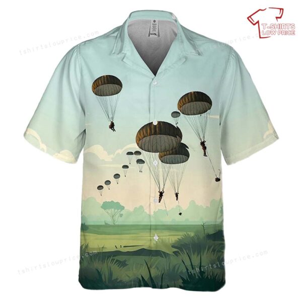 Australian Army 3rd Battalion, Royal Australian Regiment Parachute Drop Pocket Hawaiian Shirt Australian Army 3rd Battalion, Royal Australian Regiment Parachute Drop Pocket Hawaiian Shirt