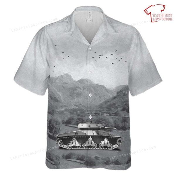 Australian Army AC3 Thunderbolt (Australian Cruiser III) In WWII Hawaiian Shirt Australian Army AC3 Thunderbolt (Australian Cruiser III) In WWII Hawaiian Shirt