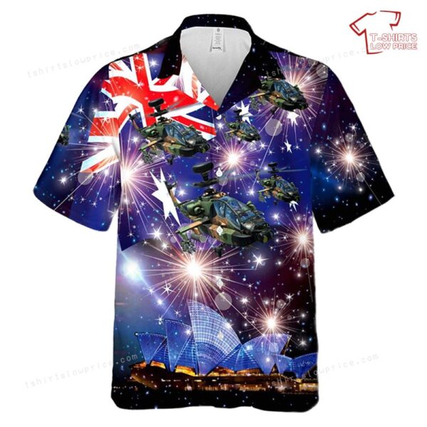 Australian Army Apache AH-64D & M1 Abrams Tank Hawaiian Shirt