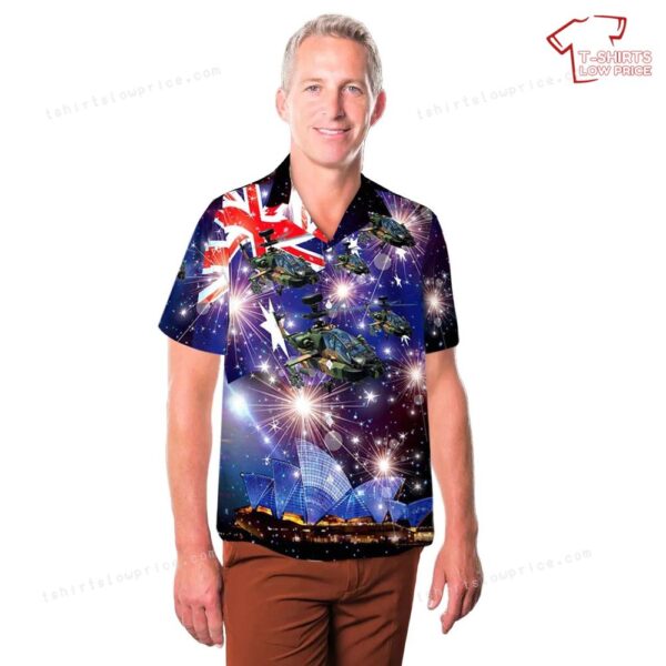 Australian Army Apache AH-64D & M1 Abrams Tank Hawaiian Shirt