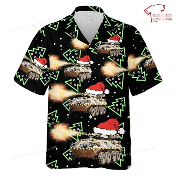 Australian Army ASLAV Neon Christmas Xmas Hawaiian Shirt Australian Army ASLAV Neon Christmas Xmas Hawaiian Shirt