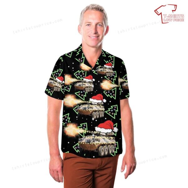 Australian Army ASLAV Neon Christmas Xmas Hawaiian Shirt Australian Army ASLAV Neon Christmas Xmas Hawaiian Shirt
