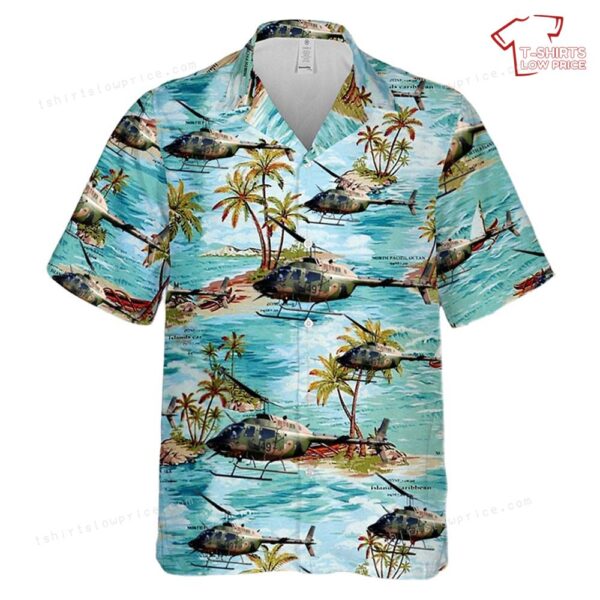 Australian Army Bell OH-58A Kiowa Hawaiian Shirt Australian Army Bell OH-58A Kiowa Hawaiian Shirt