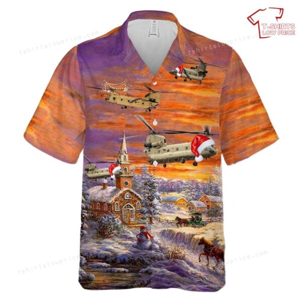 Australian Army Boeing CH-47F Chinook Christmas Hawaiian Shirt