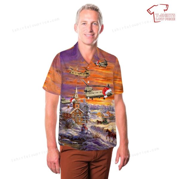 Australian Army Boeing CH-47F Chinook Christmas Hawaiian Shirt