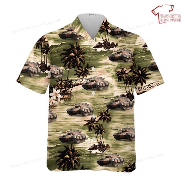 Australian Army Leopard 1A4 (AS1) MBT Hawaiian Shirt Australian Army Leopard 1A4 (AS1) MBT Hawaiian Shirt