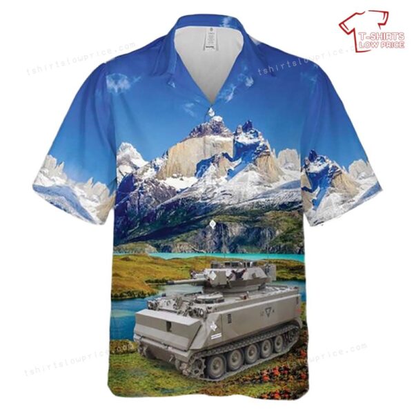 Australian Army M-113A1 Medium Recon Vehicle 1980s Hawaiian Shirt Australian Army M-113A1 Medium Recon Vehicle 1980s Hawaiian Shirt