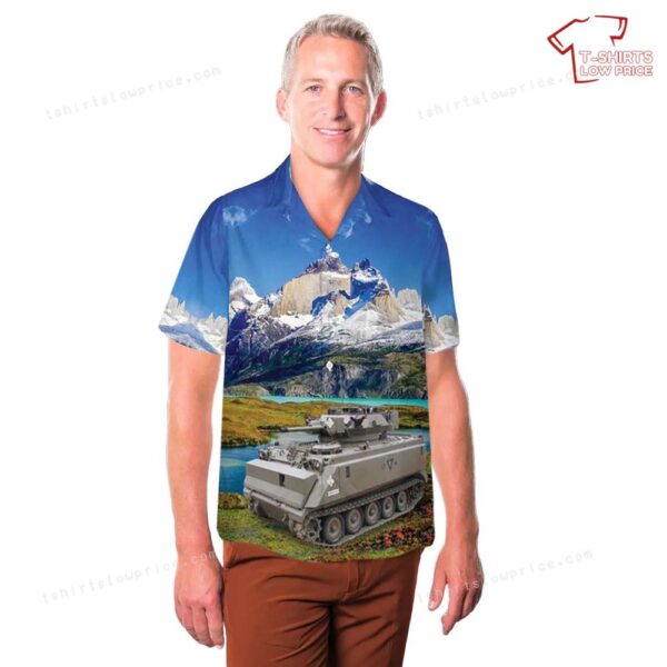 Australian Army M-113A1 Medium Recon Vehicle 1980s Hawaiian Shirt Australian Army M-113A1 Medium Recon Vehicle 1980s Hawaiian Shirt