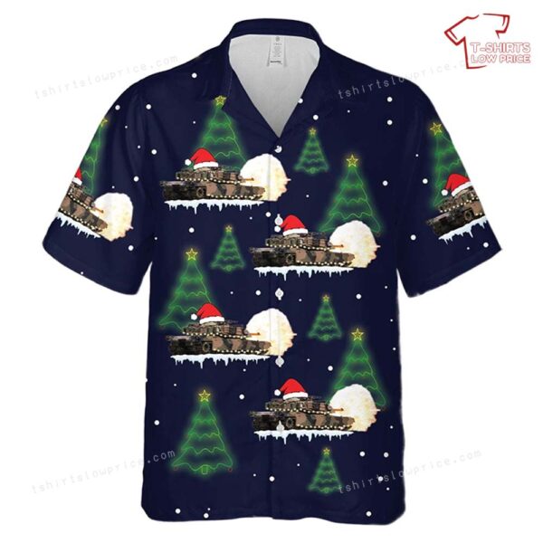 Australian Army M1 Abrams tank Neon Christmas Xmas Hawaiian Shirt Australian Army M1 Abrams tank Neon Christmas Xmas Hawaiian Shirt