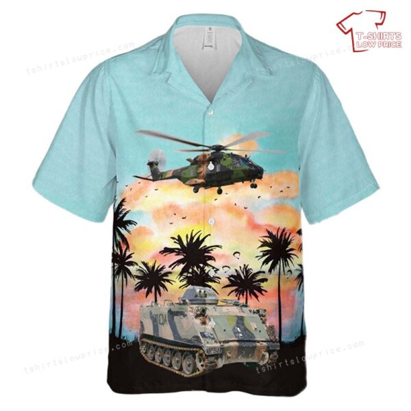 Australian Army M113 Armoured Personnel Carrier & NHI MRH-90 Hawaiian Shirt