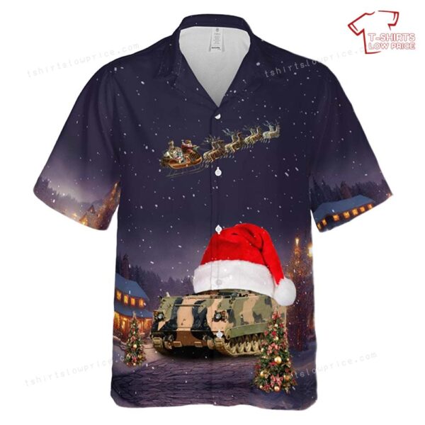 Australian Army M113AS4 Armoured Personnel Carriers Christmas Hawaiian Shirt Australian Army M113AS4 Armoured Personnel Carriers Christmas Hawaiian Shirt