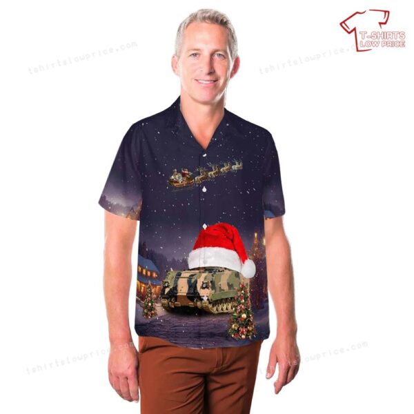 Australian Army M113AS4 Armoured Personnel Carriers Christmas Hawaiian Shirt Australian Army M113AS4 Armoured Personnel Carriers Christmas Hawaiian Shirt