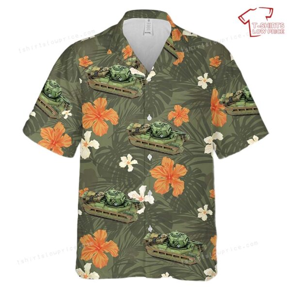 Australian Army PP0032 Matilda II Frog Flamethrower Tank Hawaiian Shirt