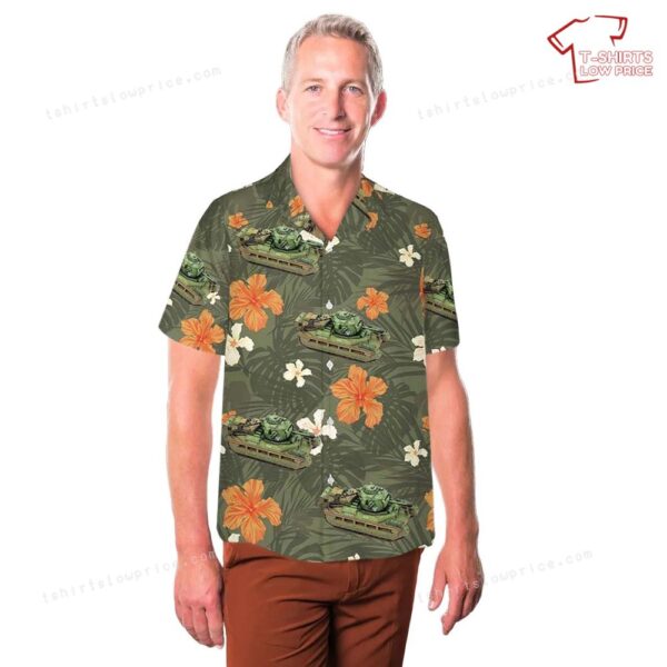 Australian Army PP0032 Matilda II Frog Flamethrower Tank Hawaiian Shirt