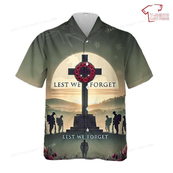 Australian Veteran Anzac Day Lest We Forget Hawaiian Shirt Australian Veteran Anzac Day Lest We Forget Hawaiian Shirt