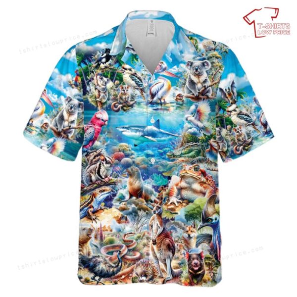 Australian Wildlife & Nature Hawaiian Shirt Australian Wildlife & Nature Hawaiian Shirt