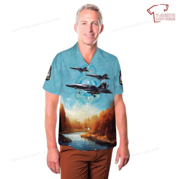 Royal Australian Air Force (RAAF) 75th Squadron McDonnell Douglas FA-18A Hornet Hawaiian Shirt