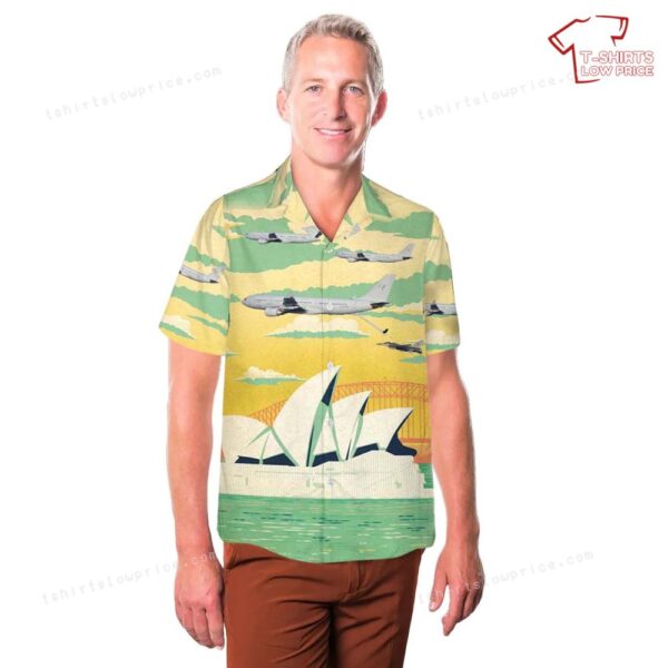 Royal Australian Air Force KC-30 A39-002 refuelling an USAF F-16 Hawaiian Shirt Royal Australian Air Force KC-30 A39-002 refuelling an USAF F-16 Hawaiian Shirt