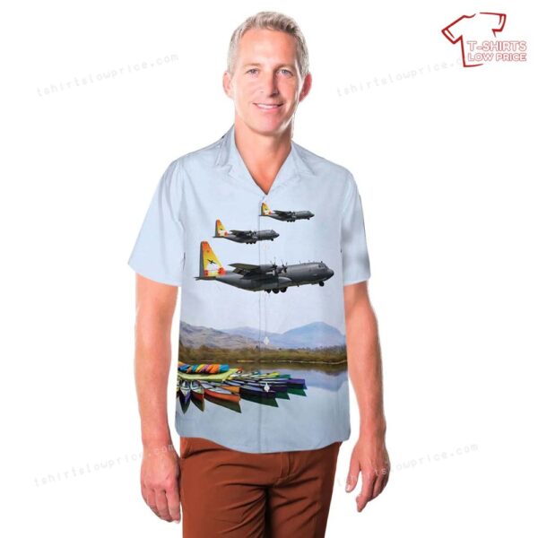 Royal Australian Air Force Lockheed C-130H Hercules (L-382) Hawaiian Shirt Royal Australian Air Force Lockheed C-130H Hercules (L-382) Hawaiian Shirt