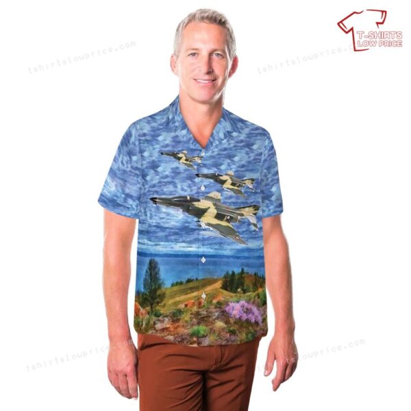 Royal Australian Air Force No. 1 Squadron RAAF Fighting First F-4E Hawaiian Shirt Royal Australian Air Force No. 1 Squadron RAAF Fighting First F-4E Hawaiian Shirt
