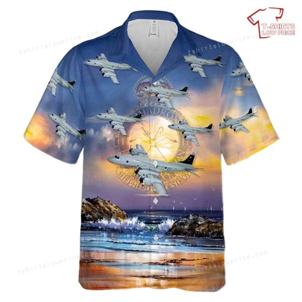 Royal Australian Air Force No. 11 Squadron P-3c Hawaiian Shirt Royal Australian Air Force No. 11 Squadron P-3c Hawaiian Shirt