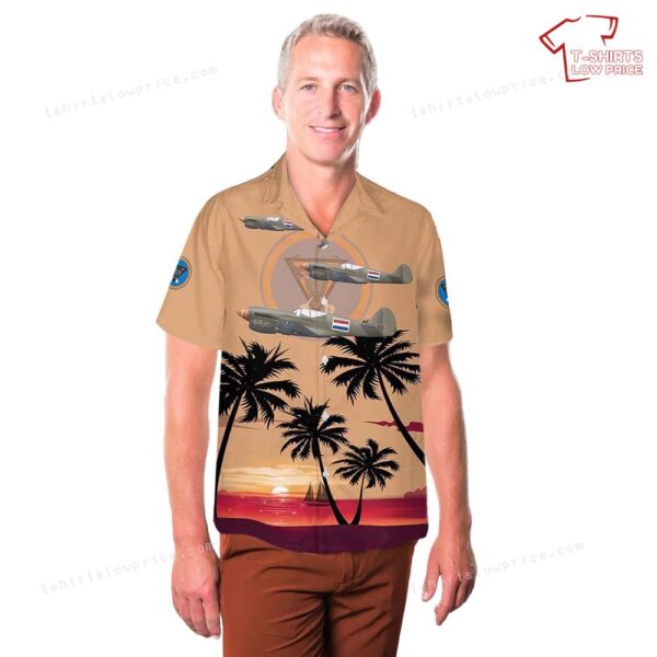 Royal Australian Air Force No. 120 (Netherlands East Indies) Squadron RAAF Curtiss P-40N-35-CU C3-560 Hawaiian Shirt Royal Australian Air Force No. 120 (Netherlands East Indies) Squadron RAAF Curtiss P-40N-35-CU C3-560 Hawaiian Shirt