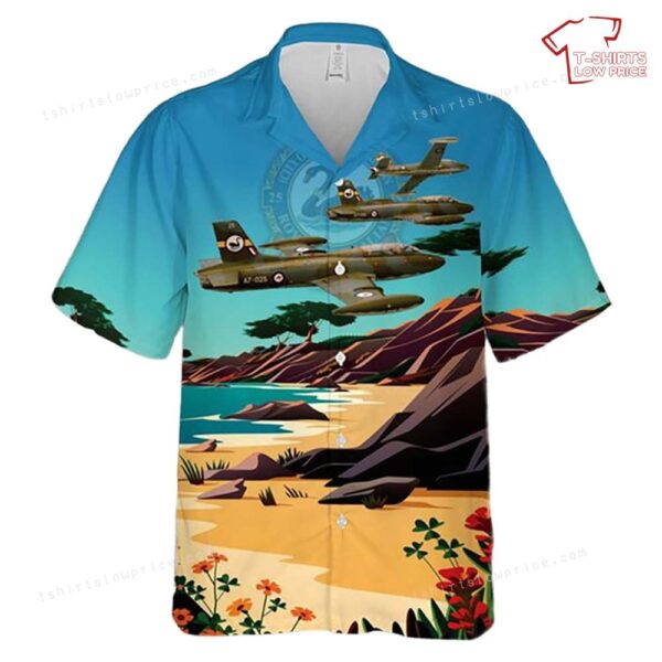 Royal Australian Air Force No. 25 Squadron Macchi MB-326 Hawaiian Shirt Royal Australian Air Force No. 25 Squadron Macchi MB-326 Hawaiian Shirt