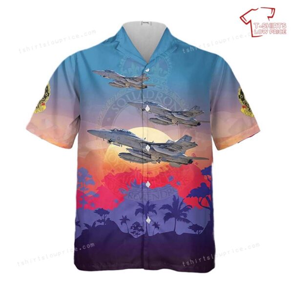 Royal Australian Air Force No. 82 Wing, No. 6 Squadron RAAF, EA-18G Growler (A46-301) Hawaiian Shirt Royal Australian Air Force No. 82 Wing, No. 6 Squadron RAAF, EA-18G Growler (A46-301) Hawaiian Shirt