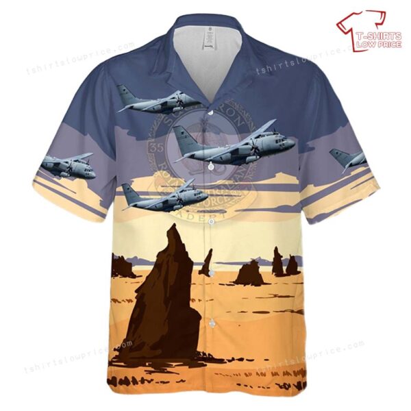 Royal Australian Air Force No. 84 Wing, No. 35 Squadron RAAF, Alenia C-27J Spartan (A34-009) Hawaiian Shirt Royal Australian Air Force No. 84 Wing, No. 35 Squadron RAAF, Alenia C-27J Spartan (A34-009) Hawaiian Shirt