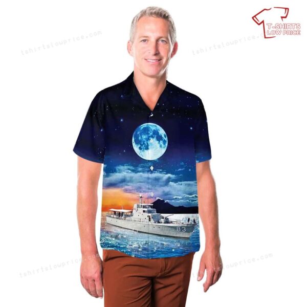 Royal Australian Navy HMAS Advance (P 83) Museum Ship Hawaiian Shirt Royal Australian Navy HMAS Advance (P 83) Museum Ship Hawaiian Shirt