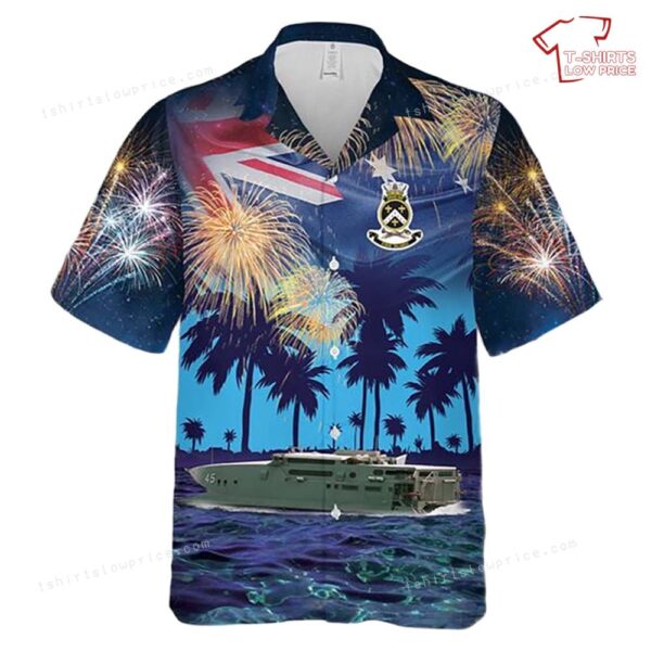 Royal Australian Navy HMAS Jervis Bay (AKR 45) Australia Day Hawaiian Shirt