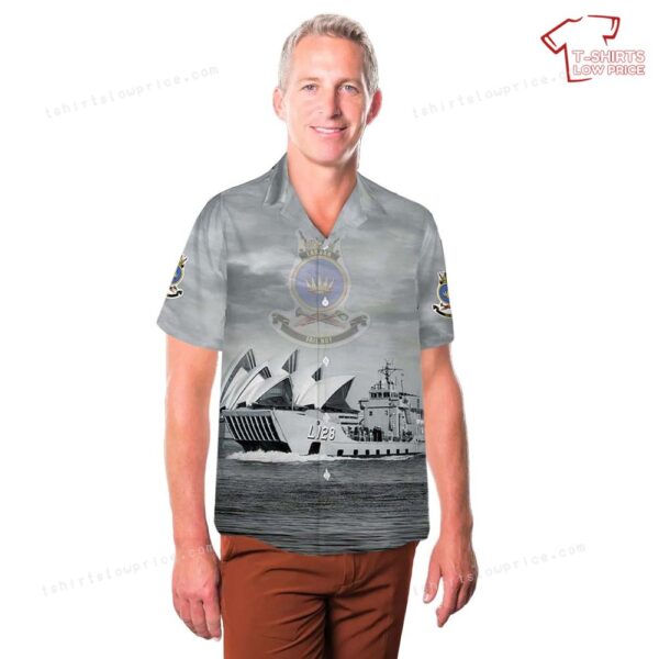 Royal Australian Navy HMAS Labuan (L 128) Hawaiian Shirt Royal Australian Navy HMAS Labuan (L 128) Hawaiian Shirt