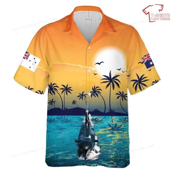 Royal Australian Navy HMAS Onslow (SS 60-SSG 60) Oberon-class submarine Yellow Hawaiian Shirt