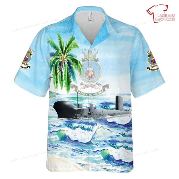 Royal Australian Navy HMAS Ovens (S 70) Hawaiian Shirt Royal Australian Navy HMAS Ovens (S 70) Hawaiian Shirt