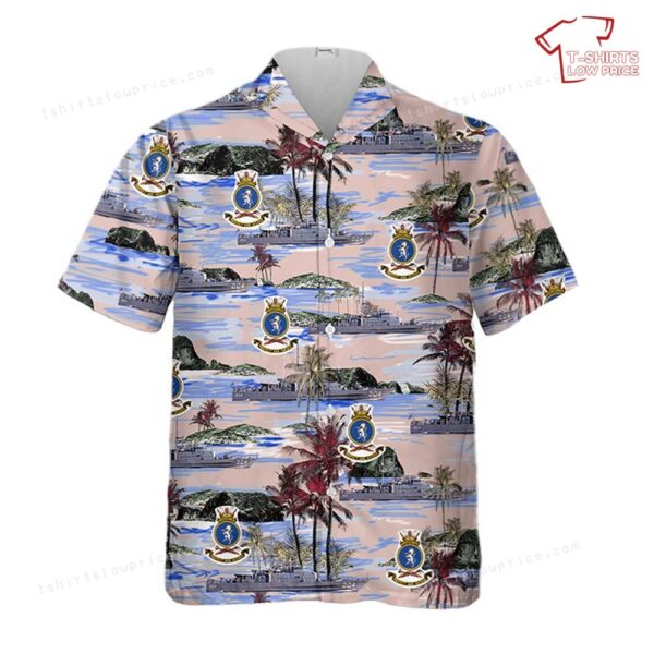Royal Australian Navy HMAS Warrnambool (FCPB 204) Fremantle-class patrol boat Hawaiian Shirt Royal Australian Navy HMAS Warrnambool (FCPB 204) Fremantle-class patrol boat Hawaiian Shirt