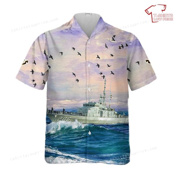 Royal Australian Navy HMAS Wollongong (FCPB 206) Fremantle-class patrol boat Hawaiian Shirt Royal Australian Navy HMAS Wollongong (FCPB 206) Fremantle-class patrol boat Hawaiian Shirt