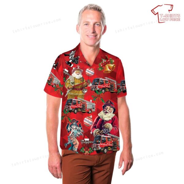 South Australian Metropolitan Fire Service (SAMFS) Medium Pumper Isuzu FRR550 Christmas Hawaiian Shirt