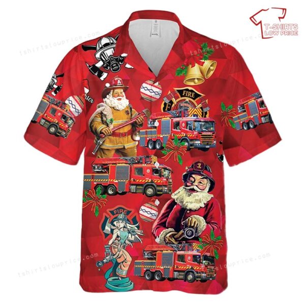 South Australian Metropolitan Fire Service SAMFS Scania Rescue Truck Christmas Hawaiian Shirt South Australian Metropolitan Fire Service SAMFS Scania Rescue Truck Christmas Hawaiian Shirt