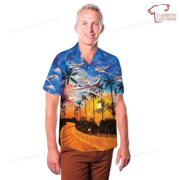 Beechcraft 200 US Army Corps of Engineers airplane Hawaiian Shirt Beechcraft 200 US Army Corps of Engineers airplane Hawaiian Shirt