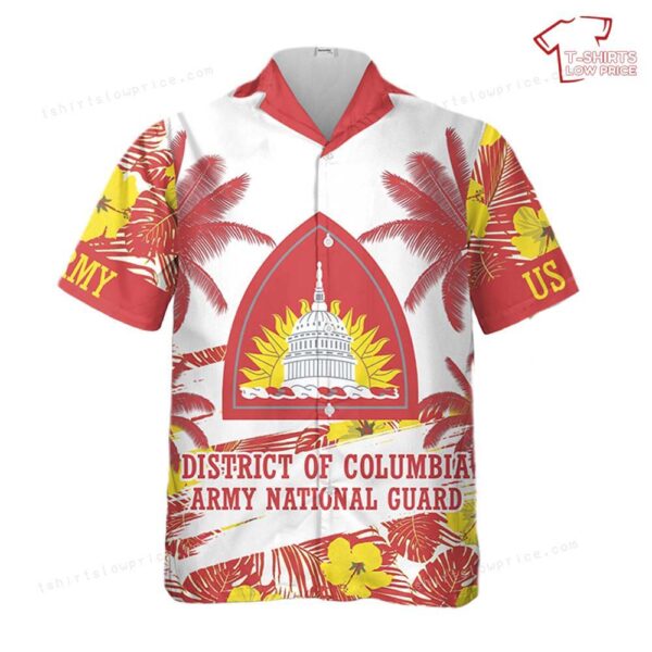 Custom Name US Army District of Columbia Army National Guard Hawaiian Shirt Custom Name US Army District of Columbia Army National Guard Hawaiian Shirt