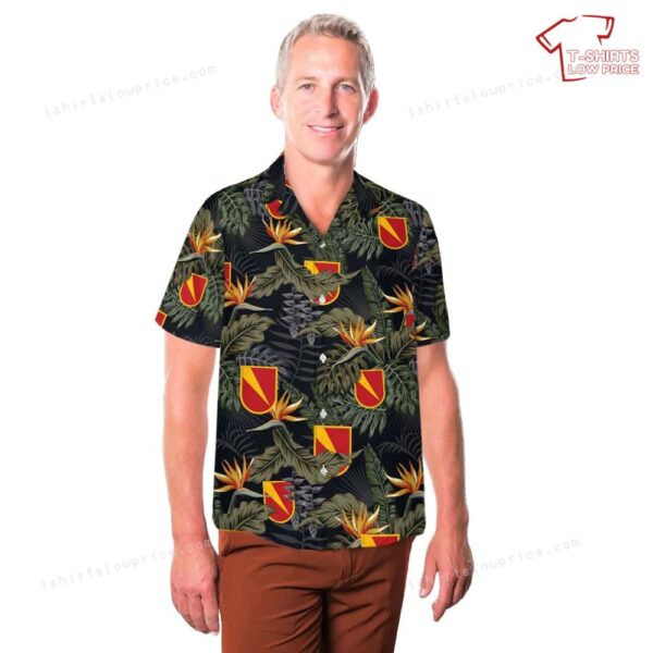 Former US Army 1st Battalion-3rd Air Defense Artillery Beret Flash Hawaiian Shirt Former US Army 1st Battalion-3rd Air Defense Artillery Beret Flash Hawaiian Shirt