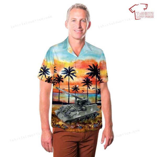 M40-B Battery 937th Field Artillery Battalion US Army Korean War 1953 Tank Hawaiian Shirt M40-B Battery 937th Field Artillery Battalion US Army Korean War 1953 Tank Hawaiian Shirt