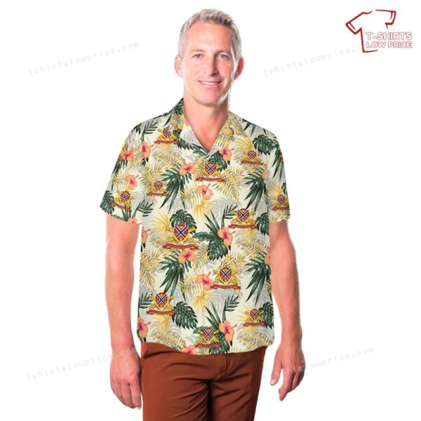 US Army – 175th Field Artillery Battalion – DUI w Br – Ribbon Hawaiian Shirt US Army – 175th Field Artillery Battalion – DUI w Br – Ribbon Hawaiian Shirt