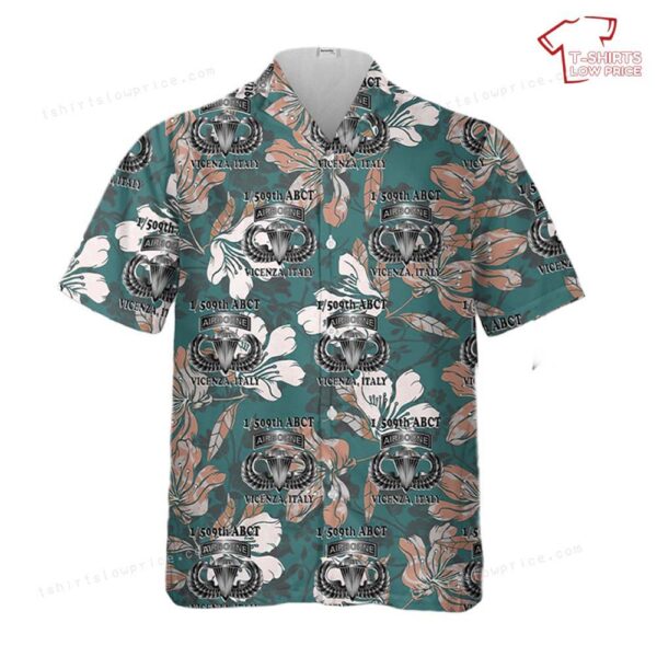 US Army 1-509th ABCT Vicenza Italy 1980 Hawaiian Shirt US Army 1-509th ABCT Vicenza Italy 1980 Hawaiian Shirt