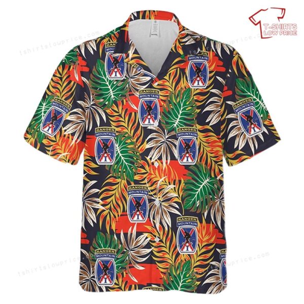 US Army 1st Brigade Combat Team, 10th Mountain Division Hawaiian Shirt US Army 1st Brigade Combat Team, 10th Mountain Division Hawaiian Shirt
