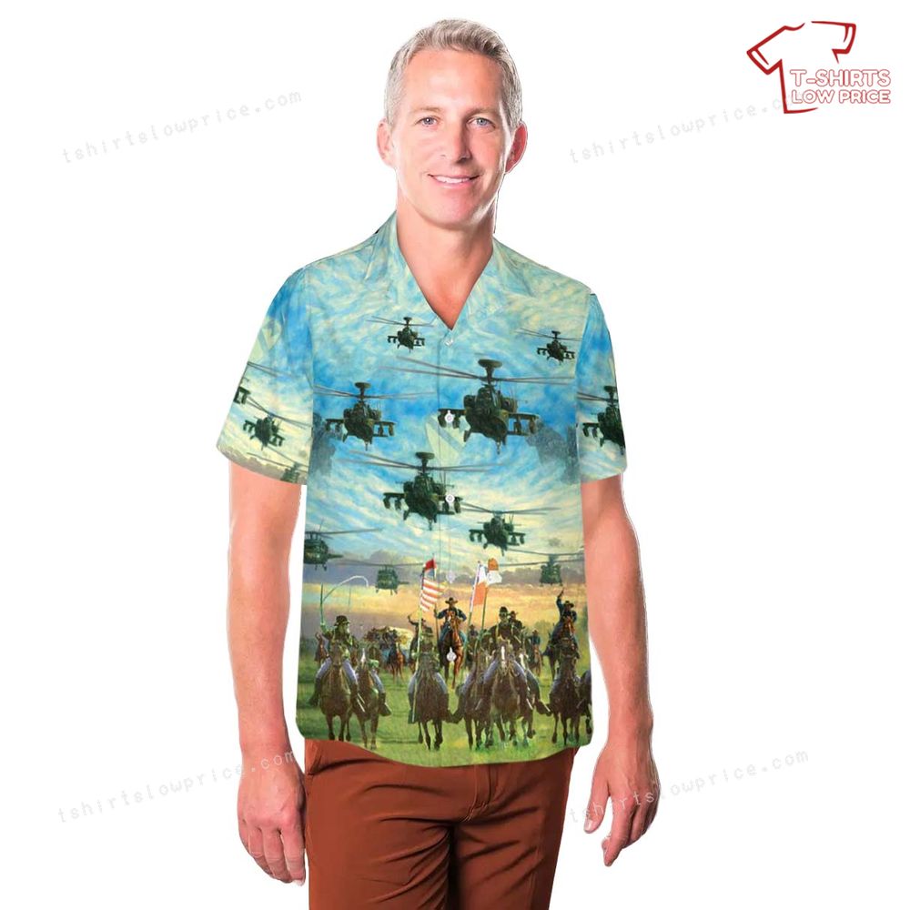 US Army 1st Cavalry Divisions Combat Aviation Brigade With The Horse Detachment Hawaiian Shirt 3 US Army 1st Cavalry Divisions Combat Aviation Brigade With The Horse Detachment Hawaiian Shirt 3
