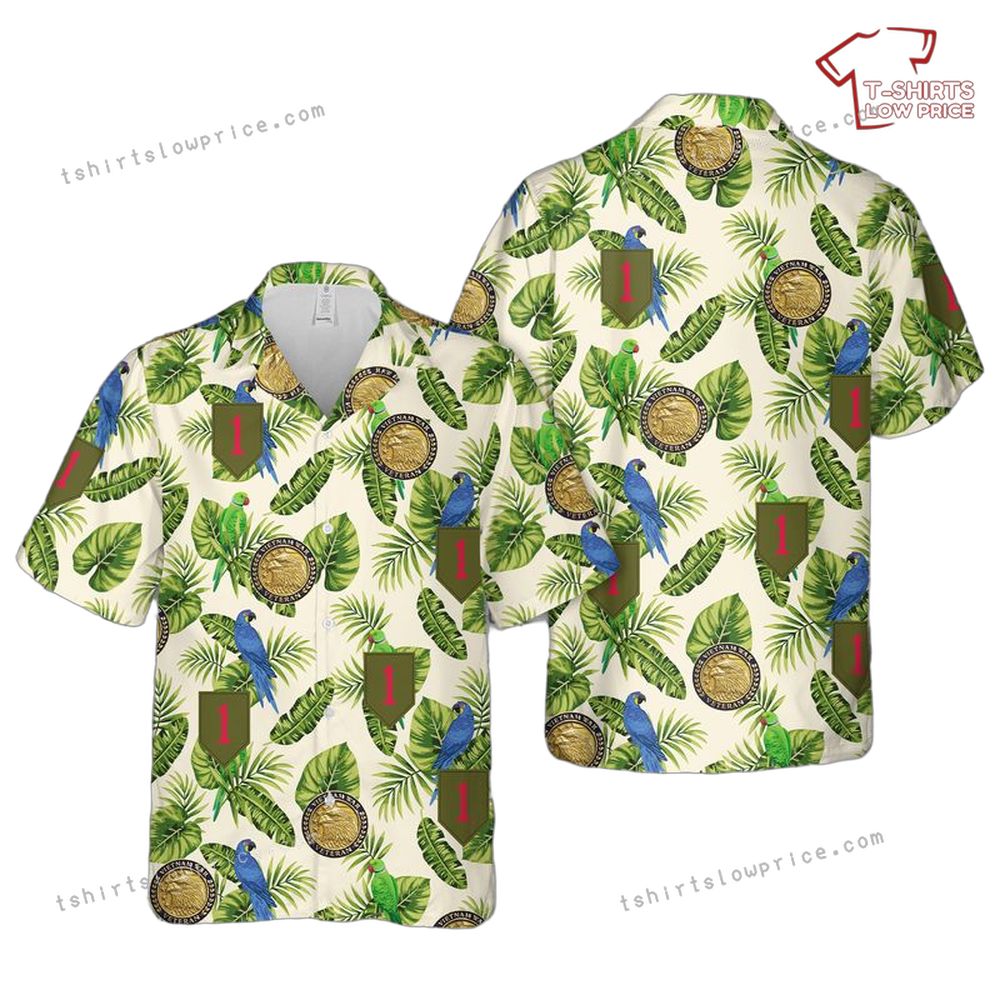 US Army 1st Infantry Division (United States) The Big Red One Hawaiian Shirt US Army 1st Infantry Division United States The Big Red One Hawaiian Shirt 1