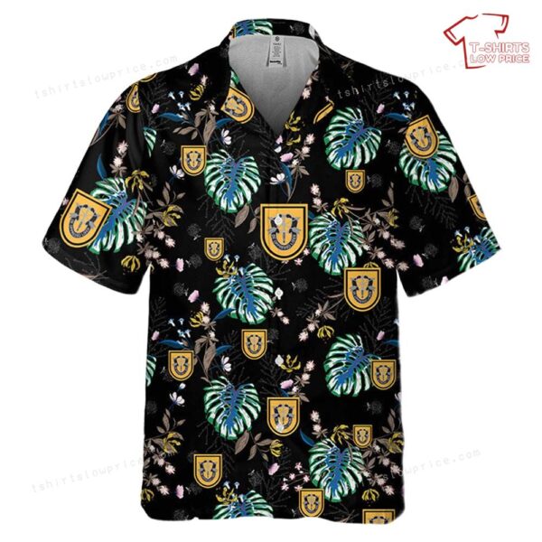 US Army 1st Special Forces Group (1st SFG) Pocket Hawaiian Shirt US Army 1st Special Forces Group (1st SFG) Pocket Hawaiian Shirt